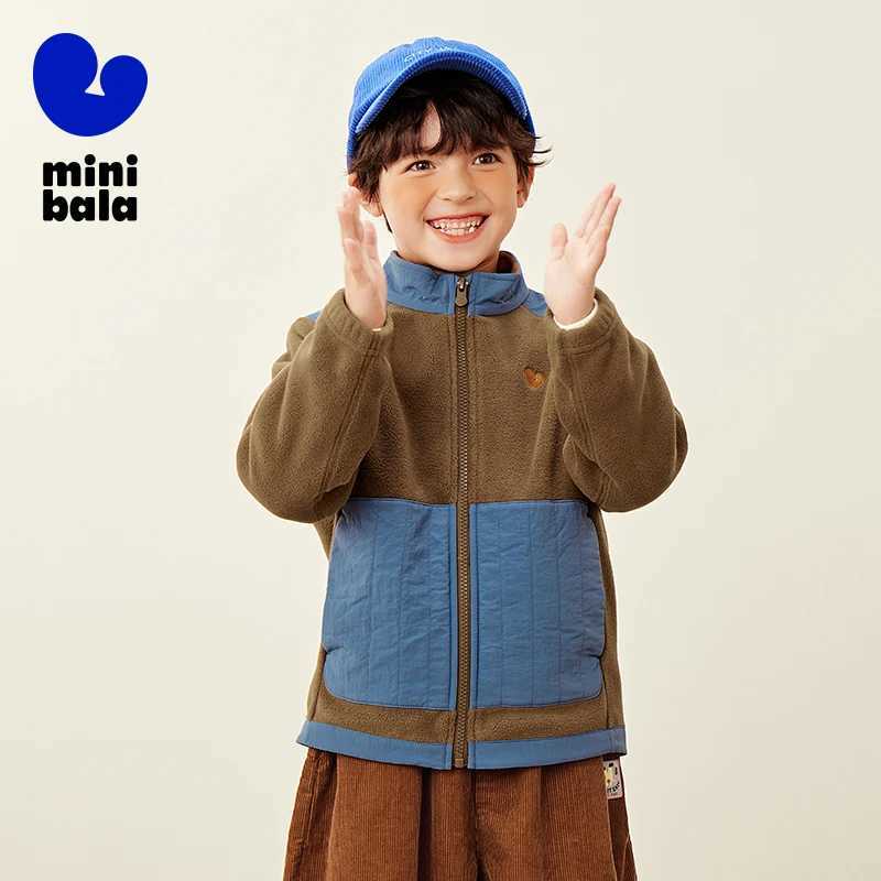 Mini Bala Fleece Jacket Kids 2025 Spring Reversible Thick Warm Outerwear for Baby Boys and Girls C251013