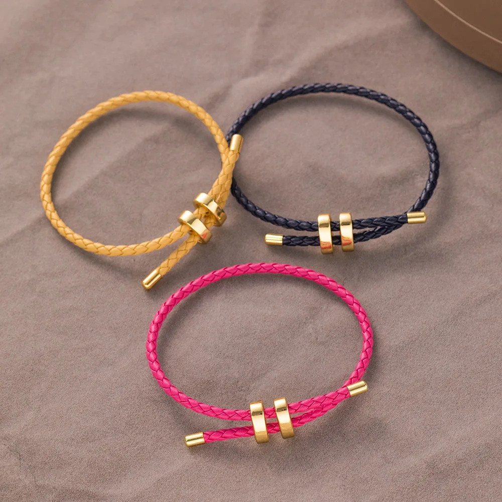 Trendy Red Thread String Bracelets for Women Men Stainless Steel Braided Rope Adjustable Charm Bracelet Unisex Jewelry 251011