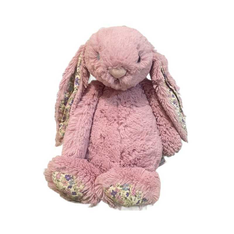 Collection Cherry Blossom Ear White Lop Pink Floral Bunny Plush Toy Childrens Gift Cute Doll Y260128