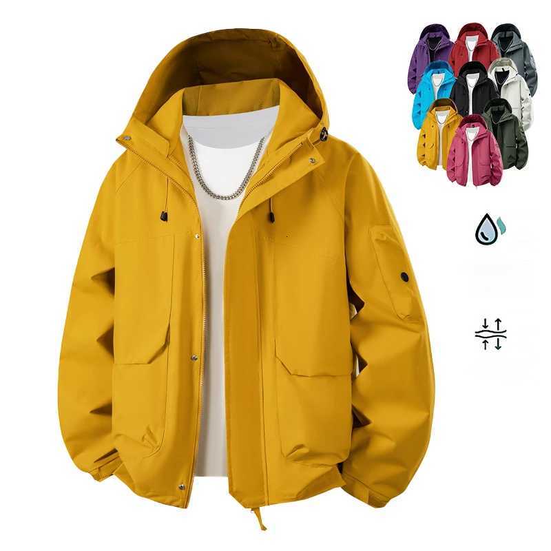 Outdoor Unisex Windproof Waterproof Spring Autumn Cam Fishing Hooded Sport Coat Running Hiking Coup Charge Y251013