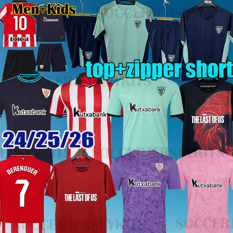 2026 Athletic camiseta BilbaoS Soccer Jerseys WILLIAMS O.SANCET retro 84 95 97 98 99 01 03 08 11 12 GURUZETA DE MARCOS 24 25 26 Men Kids Kit Football Shirts gk