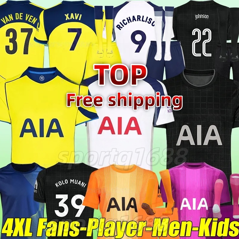 25 26 soccer jersey football shirt 25 26 TEL SOLANKE KOLO MUANI SON KUDUS MADDISON KULUSEVSKI RICHARLISON ROMERO VAN DE VEN BISSOUMA men kid kit long seelve