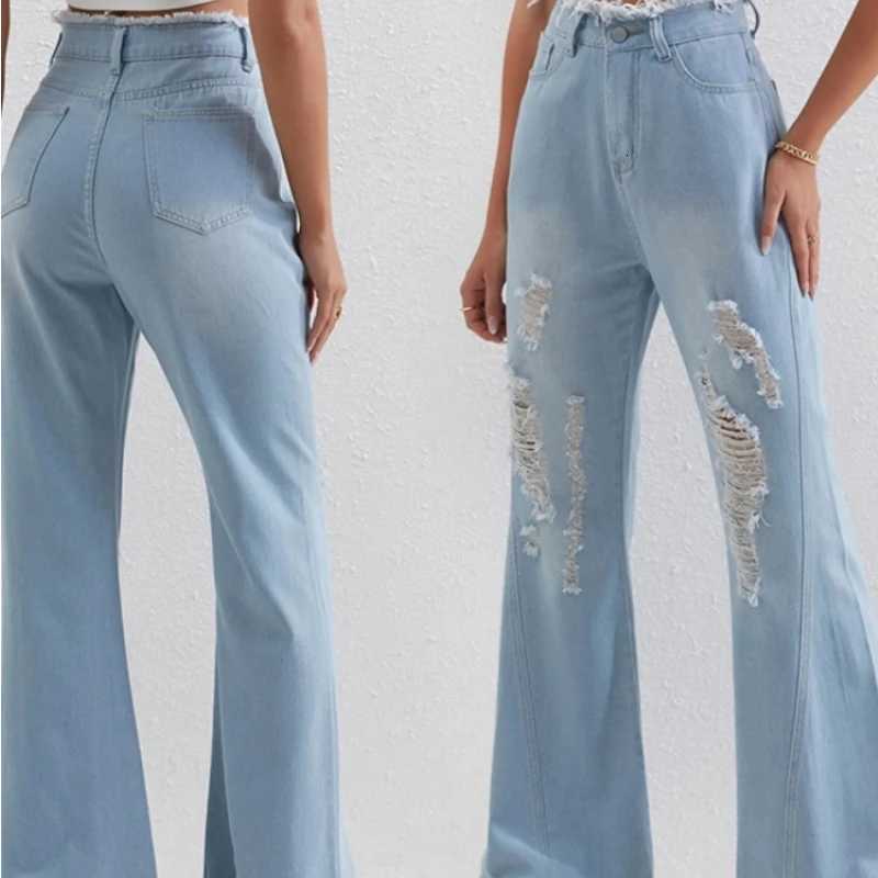 Womens Jeans Flared Pants Retro Low Rise Stretch Slim Fit Versatile Autumn Winter Fashion Trendy New Style Womens pantsT251013