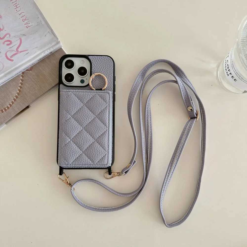 Crossbody Wallet with Card Holder Phone Case for IPhone 15 14 Plus 13 12 11 Pro Max PU Leather Hard Shell Protective Cover J251202