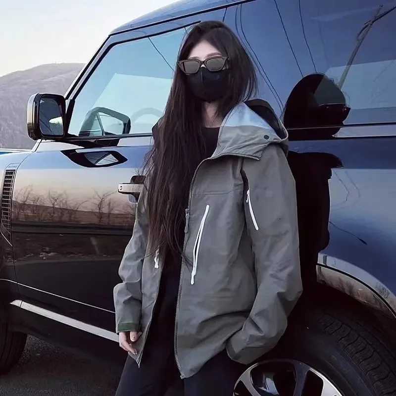 ARC Three Layer Mens Womens High Quality Cam Coat Outdoor SV broidery Waterproof Windbreaker Hiking Ski s Unisex Y251013