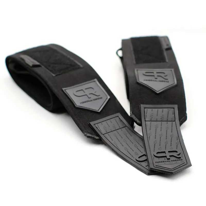 Fitness Elbow Support Heavy Duty All Black Elbow Pads Bandage Adjustable Weightlifting Bench Press CrossFit Training Wraps Strap C251013