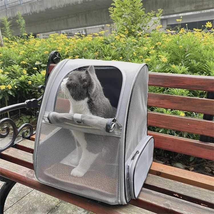 Practical foldable crossborder pet bag New style for cats and dogs portable breathable spacious Portable cat backpack C251013