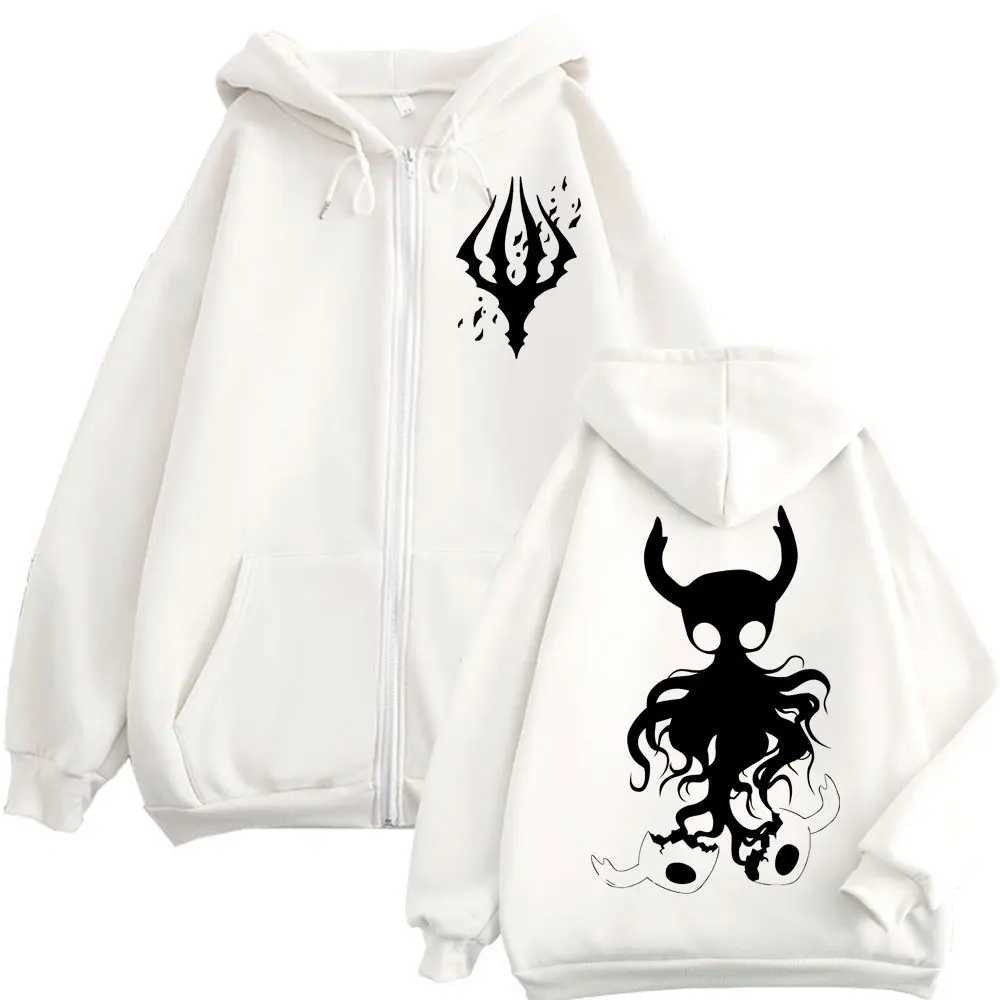 Limited Hollow Knight Game Graphic Zipper Hoodies Gothic Vintage Zip Up Hooded Sweatshirts Men Women Fashion Casual Pullovers J251013
