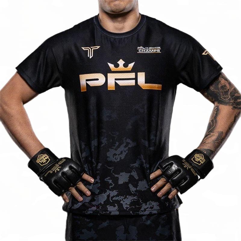 2024 New Adult Arrival Summer Sparring PFL Walk Out Raglan Short SLeeve supporter T-Shirt Oversized Boxing Z250527