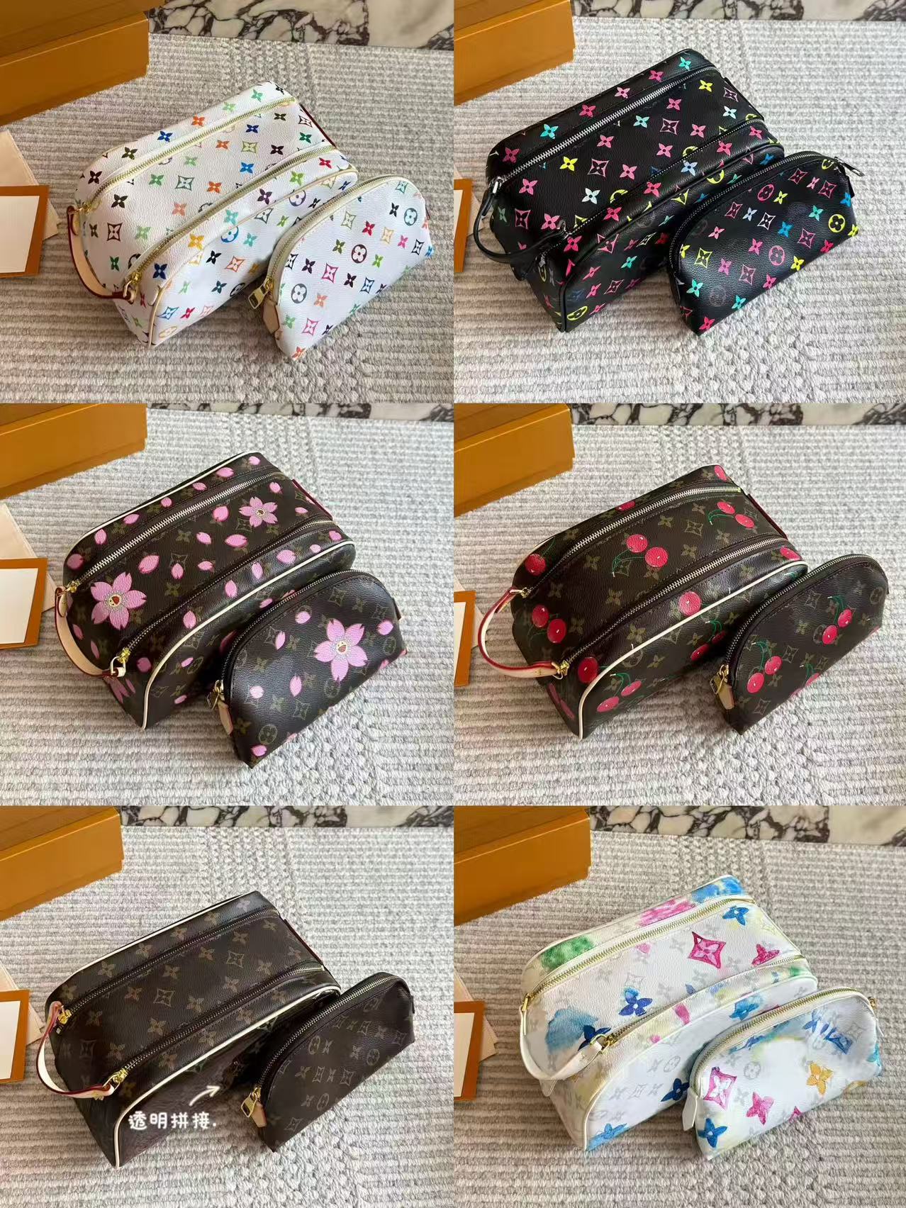 Luxury designer Cosmetic Bag Case Toiletry Pouch Makeup Bag Cases Women shoulder purse woman handbag crossbody strap Travel bags Clutch Handbags Purses Wallets33