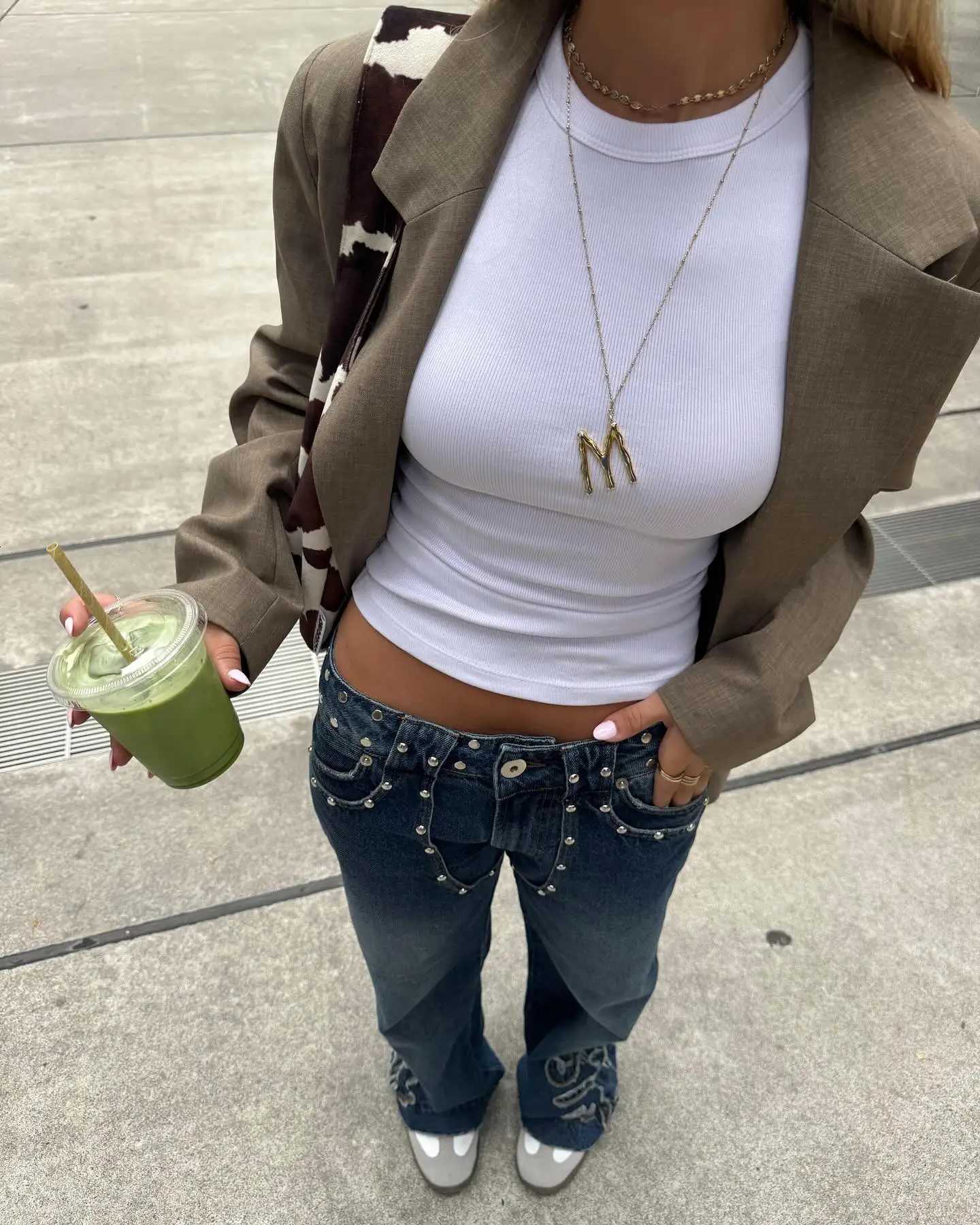 ONE DILEMMA Spain Street Retro FivePointed Star Tassel Lowrise Jeans Harajuku Printing Fit Jeans Casual Straight Denim PantsT251013