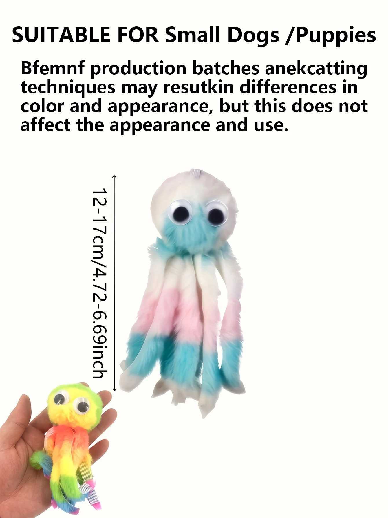Adorable Octopus Plush Cat Toy Interactive Chew Kick Game Teaser Wand Replacement Heads Assorted Colors for Indoor Cats C251013