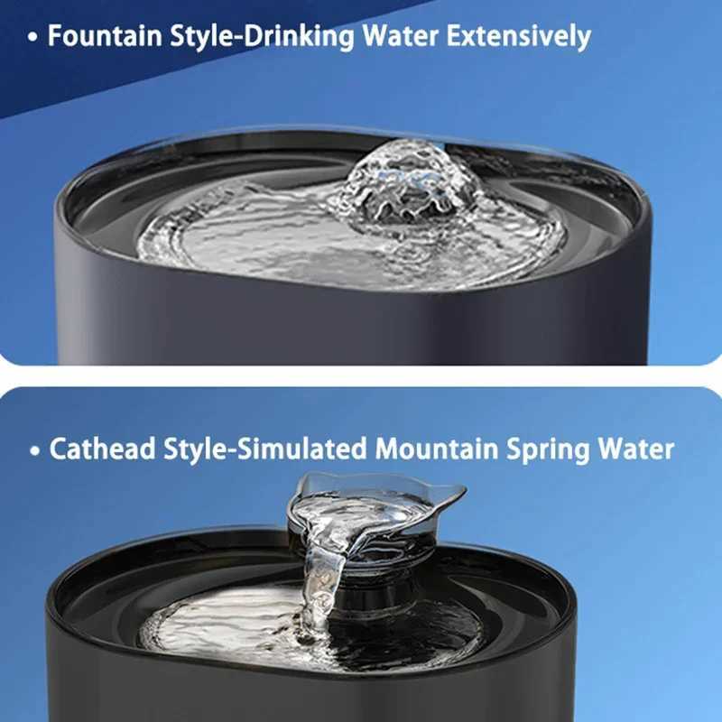 Cat Fountain Pets Water Fountain Cats Dispenser Auto Filter USB Electric Mute Cat Drinker Bowl Recirculate Filtring Drinker C251013