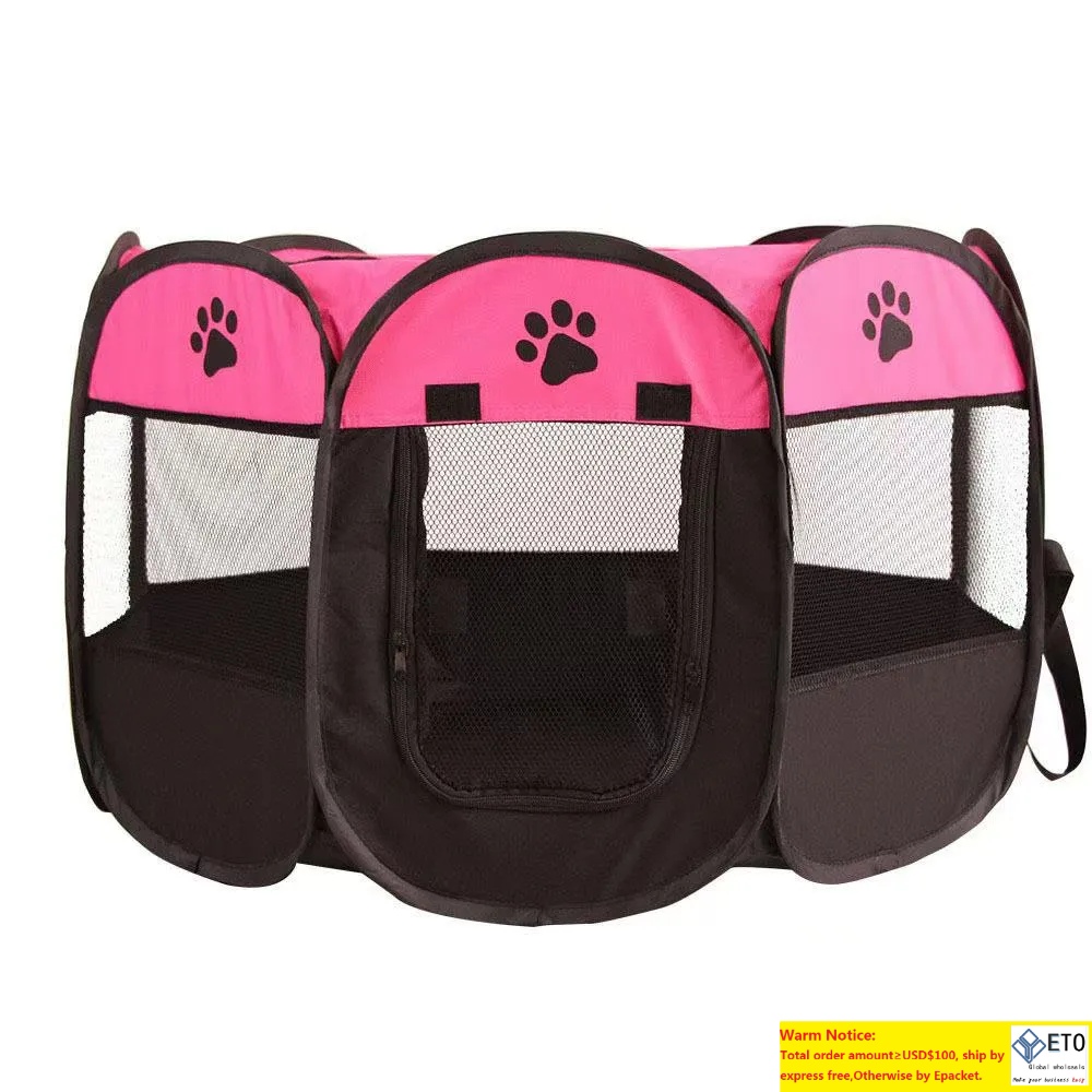 Dog Fence Cat Fence Foldable Pet Game Fence With Portable Box Portable Pet Tent Suitable For Indoor/Outdoor Use Waterproof Detachable Sunshade LL