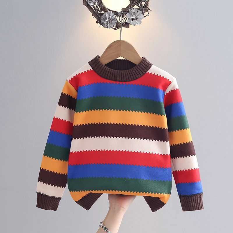 Boys and Girls Sweaters Thickened AutumnWinter New Fashionable Childrens Knitted Sweaters Girls and Boys Tops C251013
