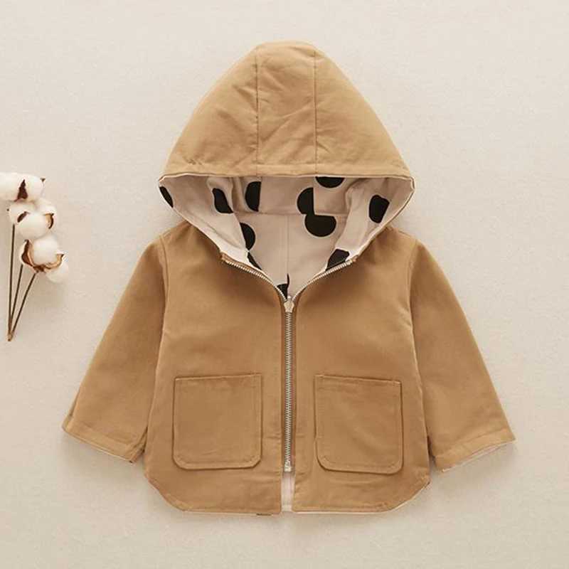 Toddler Girls Jacket For Spring Fashion 1 3 5 Yrs Girls Outdoor Windbreakers Polka Dot Print Doublesided Outerwear Jackets C251013