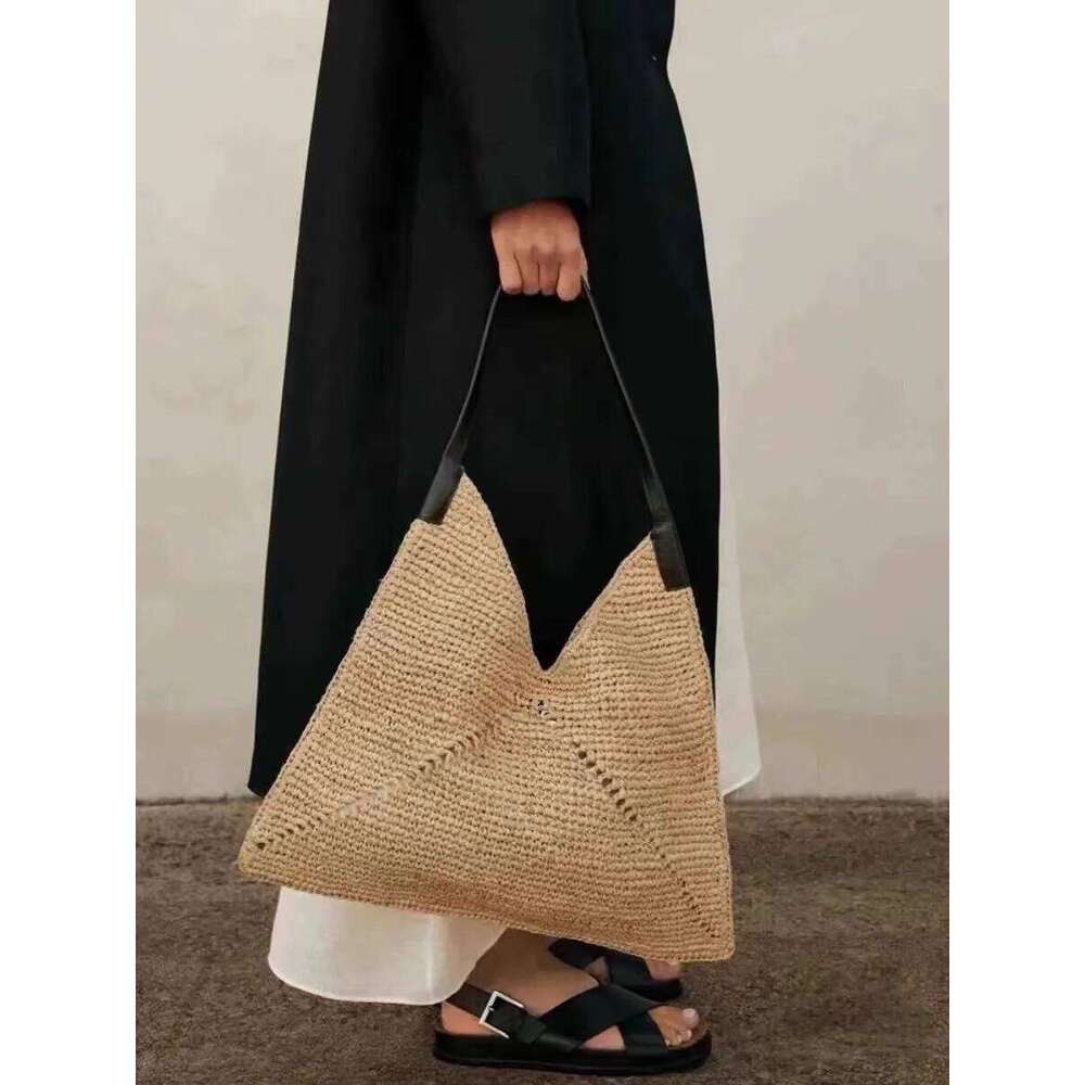 Rattan Tote Bag ,Women's Straw Woven Handbag,Fashionable Handmade Shoulder Handbags For Women Elegant Purse