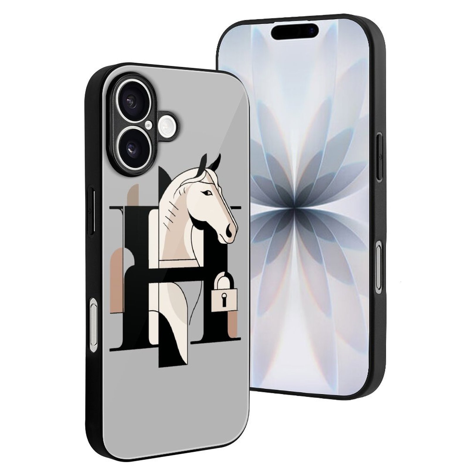 Her horse H Designer iphone case 17 16 15 case luxury case for iPhone 17 16 15 Pro Case: Customized glass style Phone Cases Slim Anti Yellowing Milita