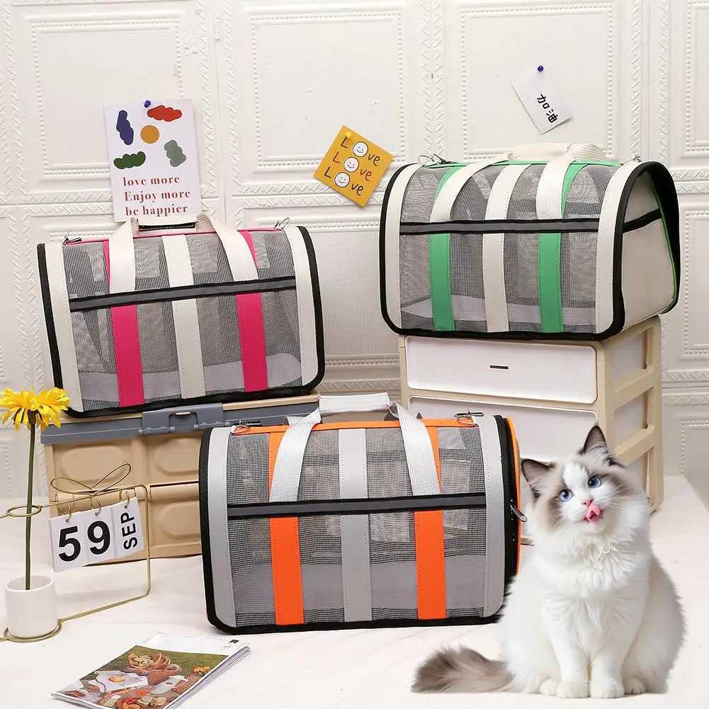 New Breathable Cat outing Bag for Pet Dog Summer Skew Straddle Portable Foldable Small and Mediumsized Dog Cage C251013