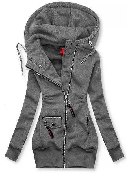 Women Oversize Hoodies Sweatshirts Pullovers Hoodie Female Patchwork Sweatshirt Autumn Warm Hoody Zipper UP Tops W251013