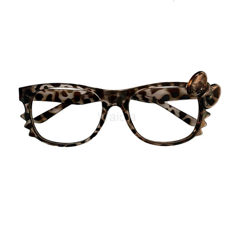 Sanrio Y2K Sanrios Kawaii Hello Kitty Leopard Eyeglasses Frame Anime Cartoon Fashion Photo Props Eyewear Decorative Toys Birthday Gifts L251013