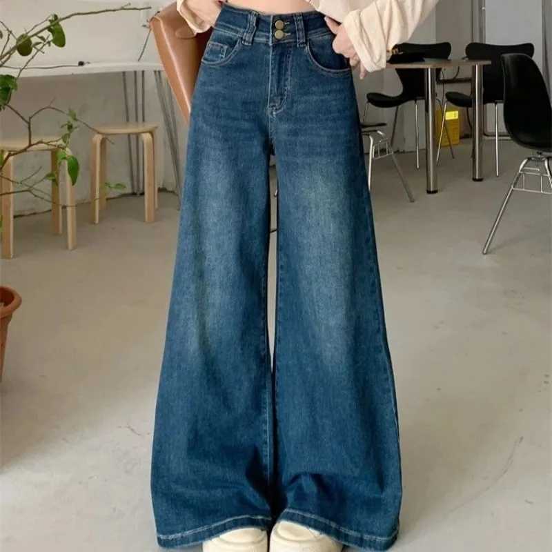 High Waist Jeans Wide Leg Loose Fit 2025 Fashion Denim Trousers Comfort Stretch Bootcut Pants for Women Casual Wear EverydayT251013