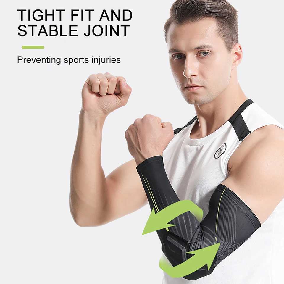 GTUBIKE 1PCS Anticollision Arm Sleeve Protective Compression with Elbow Honeycomb Pad for Youth Adult Sport Basketball C251013