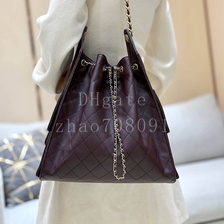 25C Medium Handbag Designer Hobo bag 40cm genuine leather Shoulder Bag Luxury Chain Bag Diamond quality With box 25CAS5311