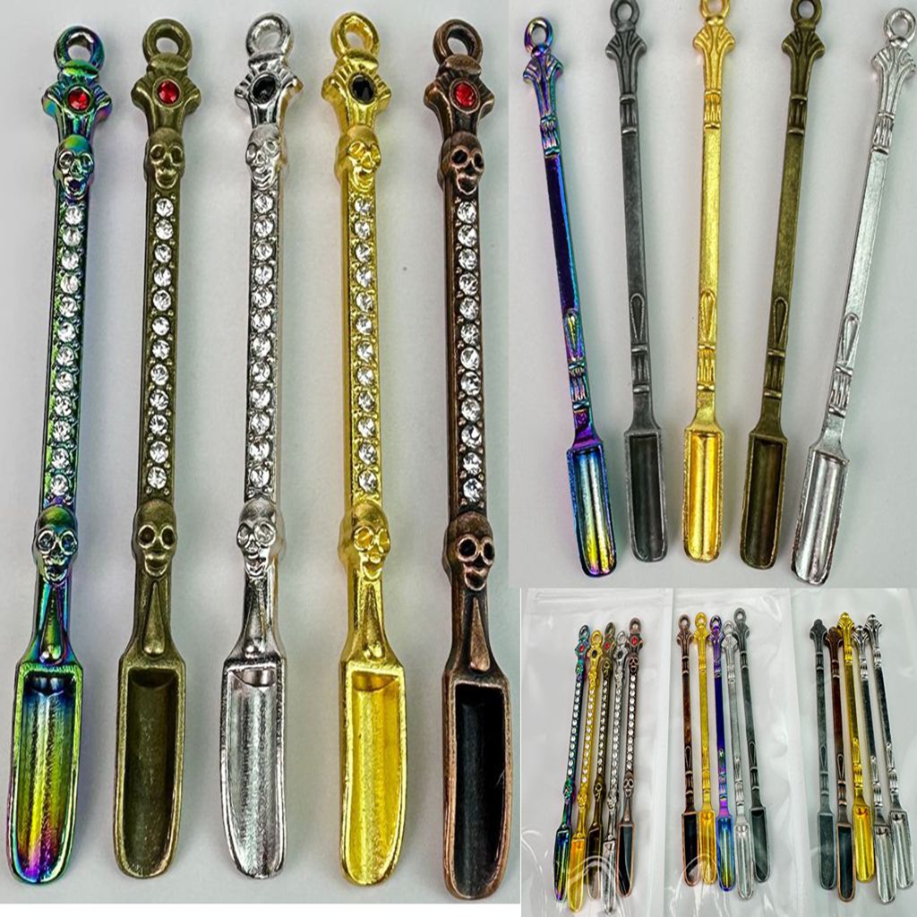 Smoking Shovel Wax Tool Spoon Metal Smoke Shovels Powder Atomizer Hookah Shisha Snuff Accessories