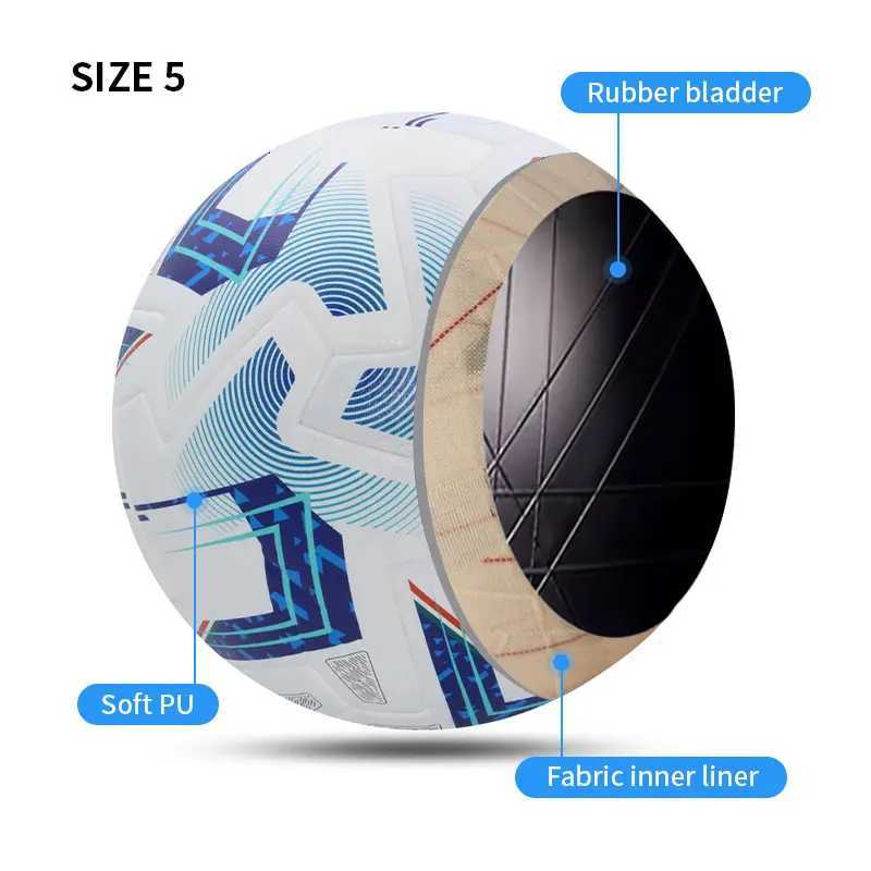 Soccer Ball Professional Standard Official Size 5 Seamless Football Soft PU Wear Resistant High Quality Match Training Balls Z251013