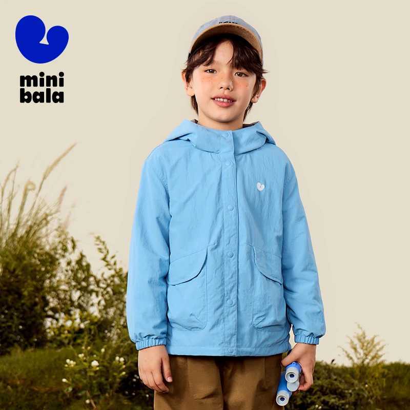 Mini Bala Hooded Jacket Kids 2025 Autumn Waterproof Windproof Softshell Outerwear for Boys and Girls C251013