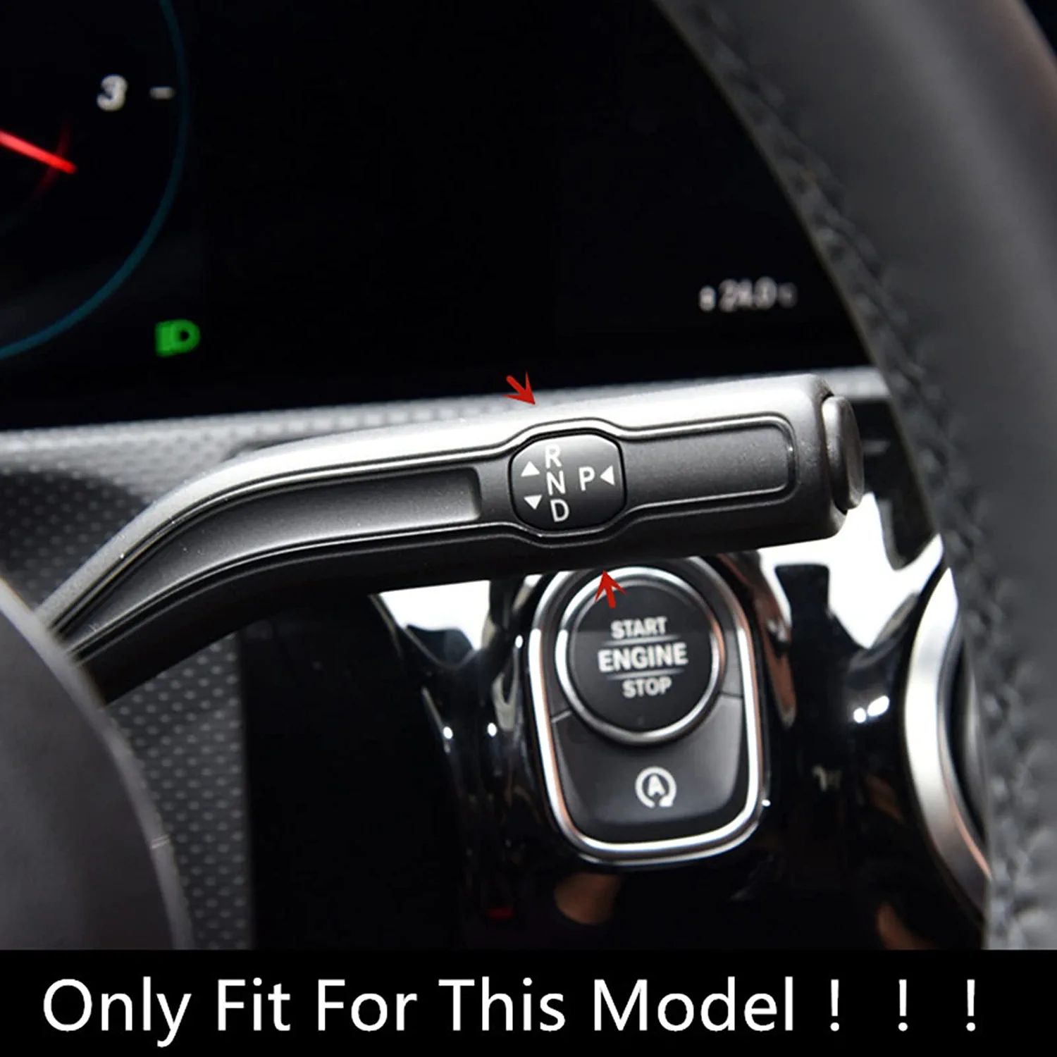 Carbon Fiber Car Shift Lever Wiper Rod Cover Trim Sticker for Mercedes Benz AMG A B CLA EQA EQB GLE GLS GLB GLA Class W177 W247 W118 W167 X167 X247 In