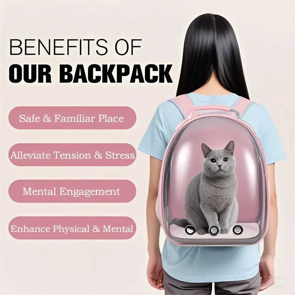 Cat Carrier Backpack Airline Approved Pet Carrier for Small Medium Cats Puppies Travel Hiking Camping Durable Pet Backpack C251013