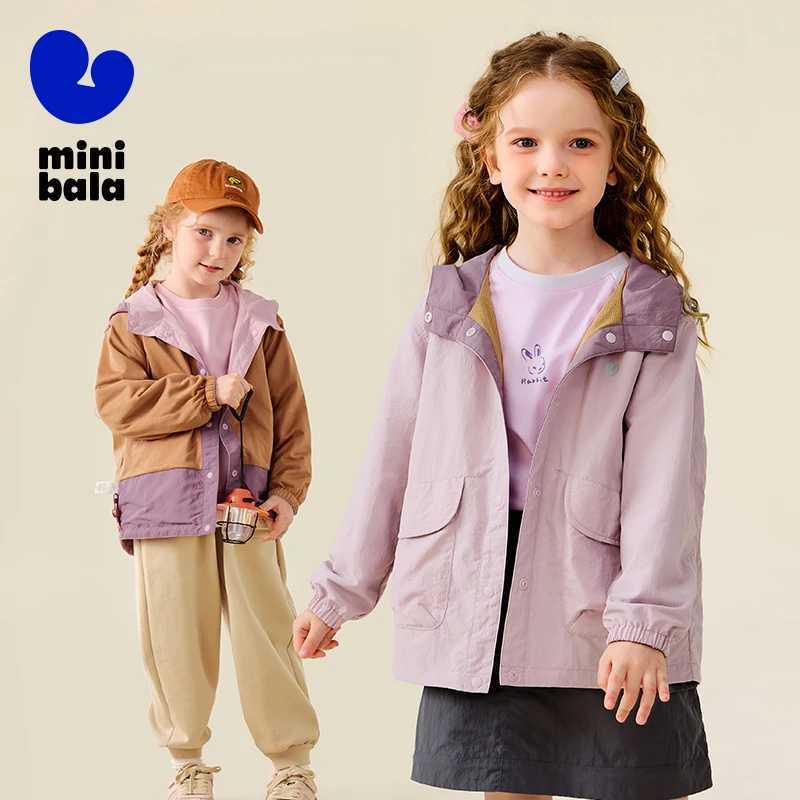 Mini Bala Hooded Jacket Kids 2025 Autumn Waterproof Windproof Softshell Outerwear for Boys and Girls C251013