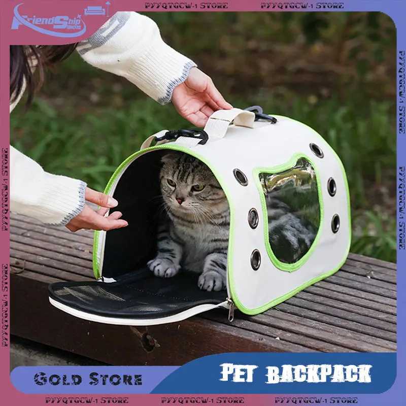 Cat Bags Portable Highcapacity Pet Carrier Bag Foldable Space Capsule Mesh Breathable Travel Bag Outing Travel Pet Backpack C251013