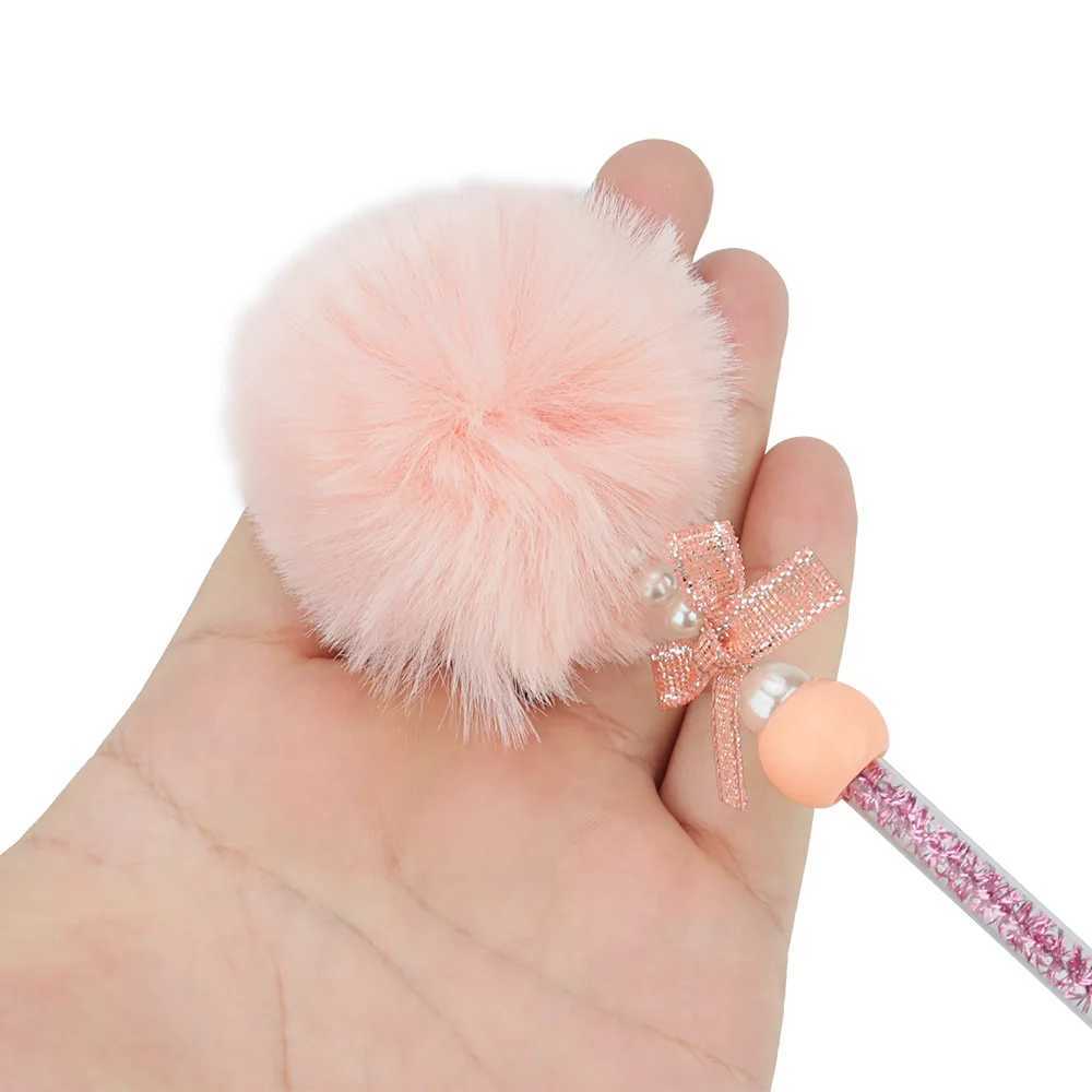 Short Cute Plush Ball Cat Teaser Paw Stick Wand Kitten Toy Pet Supplies C251013