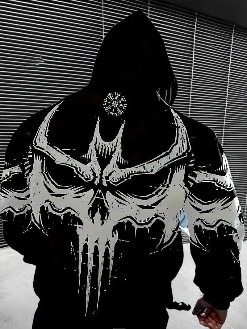 Mens Gothic Bat 3D Print Hoodies For Men Women Street Style Sweatshirts Pullover AutumnWinter Loose Casual Halloween Tracksuit J251013