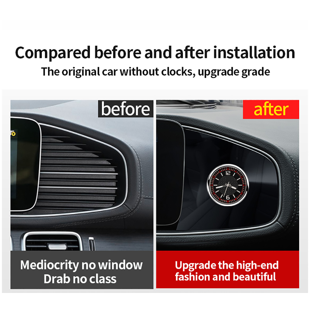 Car Center Console Clock Quartz Watch Carbon Fiber Cover Trim for Mercedes Benz GLE Class W167 Coupe C167 GLS63 X167 AMG 450 350 Accessories