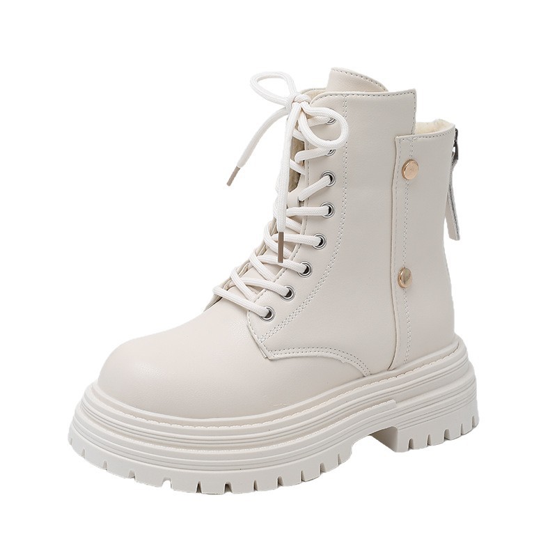 Free shipping designer Boots New Thick Bottom Martin Boots Women Winter Side Zipper Short Tube with Velvet Strap Snow Boots