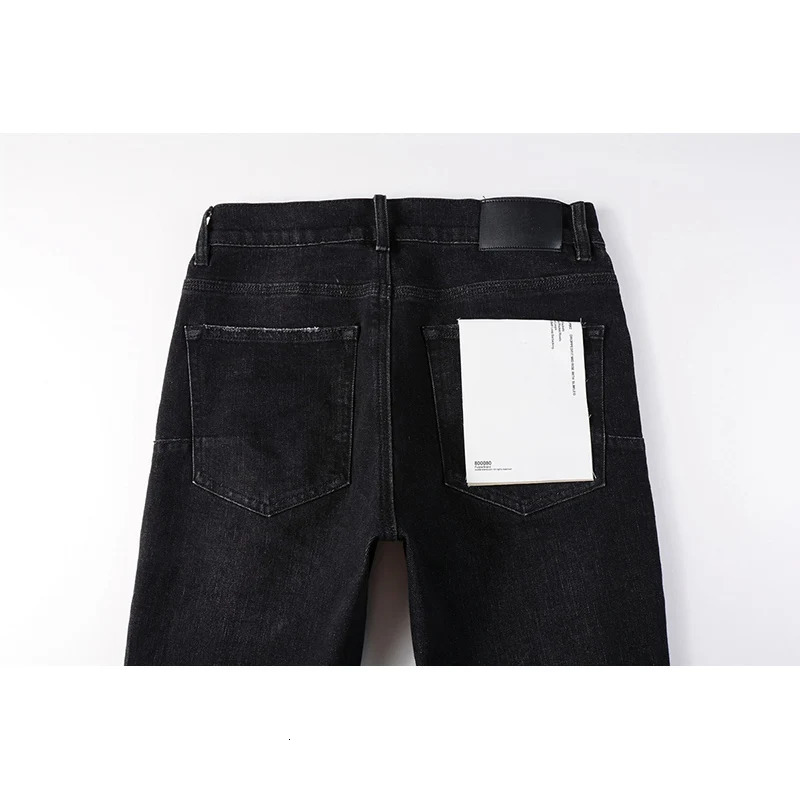 American Boys Students School High Street Scratched Moustache Black Damaged Holes Slight Stretch Skinny Button Fly Ripped Jeans 251009