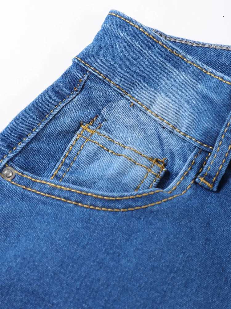 Street Slim Womens Blue Pencil Denim Pants Women Zipper Pockets Lady Jeans 2025 Autumn Lady Casual Street TrouserT251013