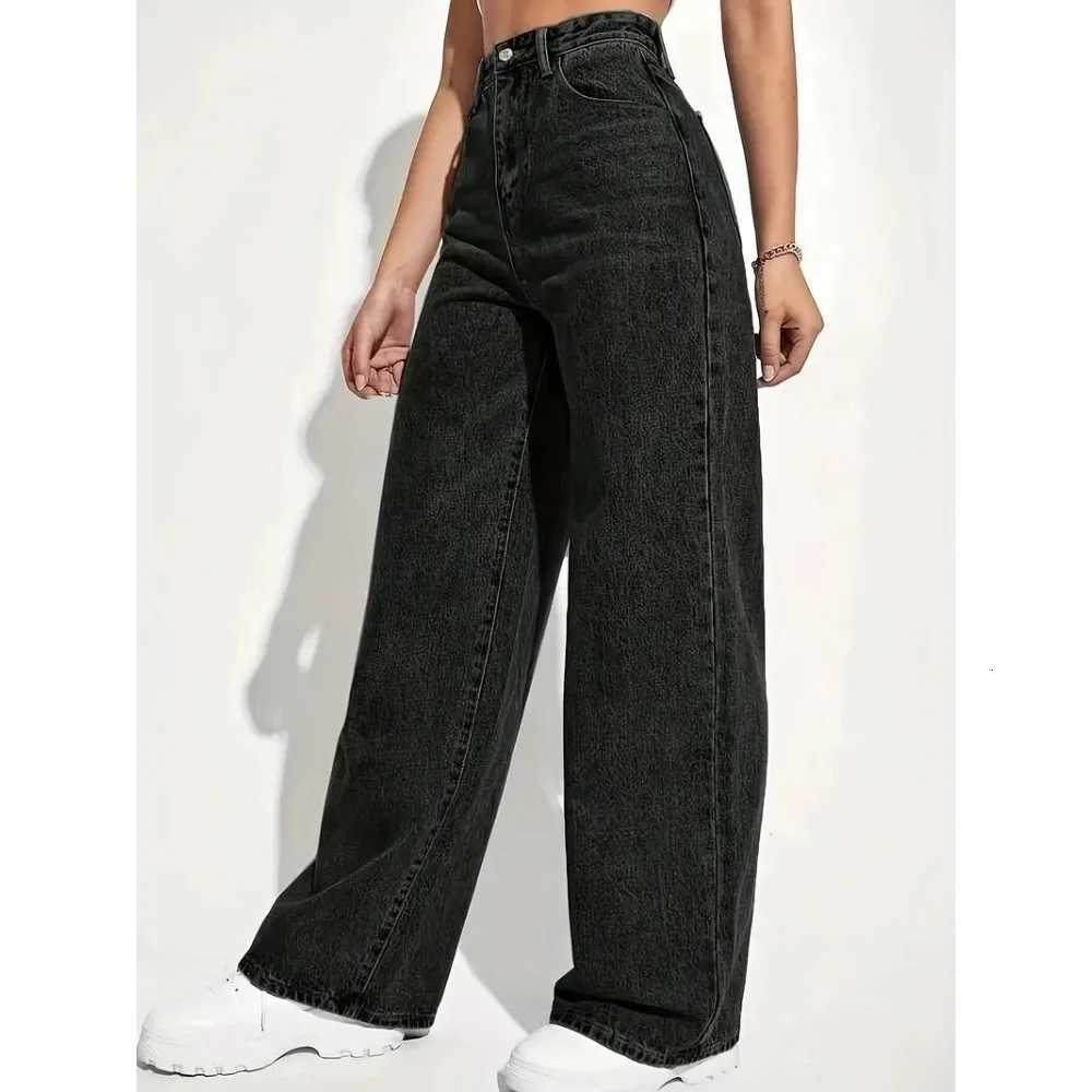 Autumn and Winter New Mopping Wide Legs Europe and The United States Loose High Waist Straight Slim Jeans WomenT251013