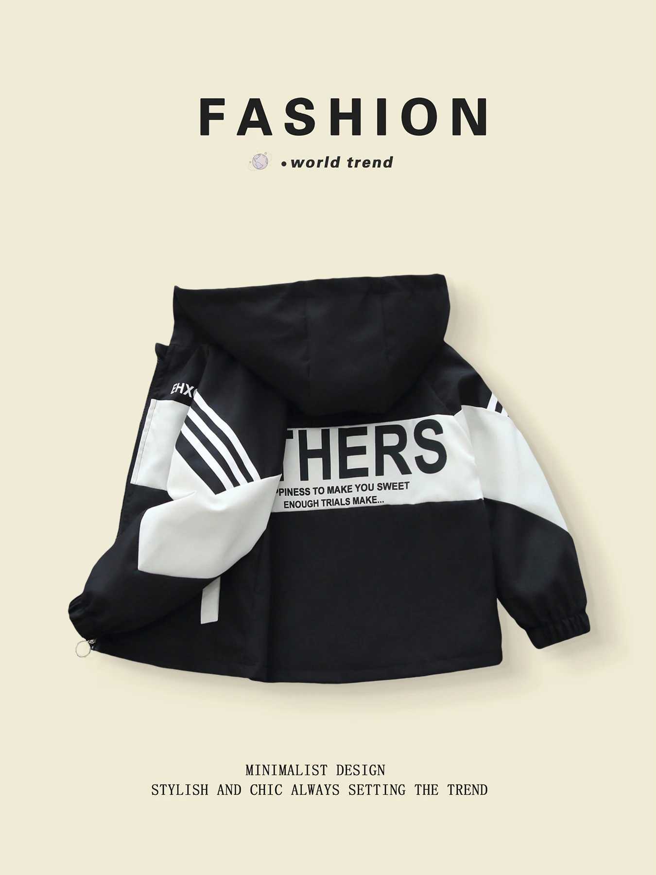 Color Blocked Jackets with Trendy Style for Boys Aged 3 10 in Spring Autumn Season C251013