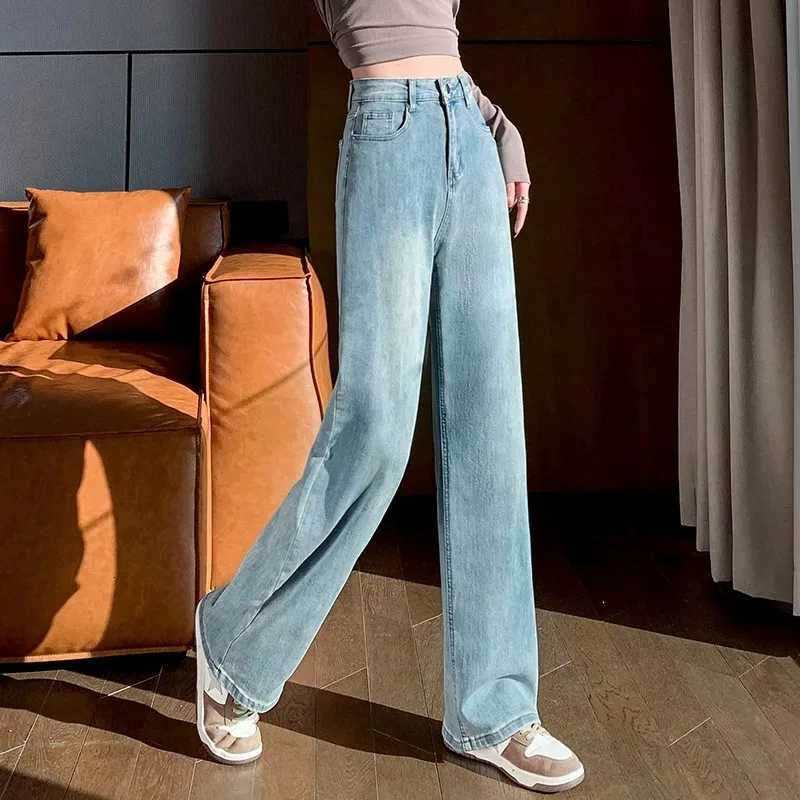 Straight Wide Leg High Waist Loose Jeans Womens Clothing Autumn Winter New Trousers for Pear Shape Body Relaxed FitT251013