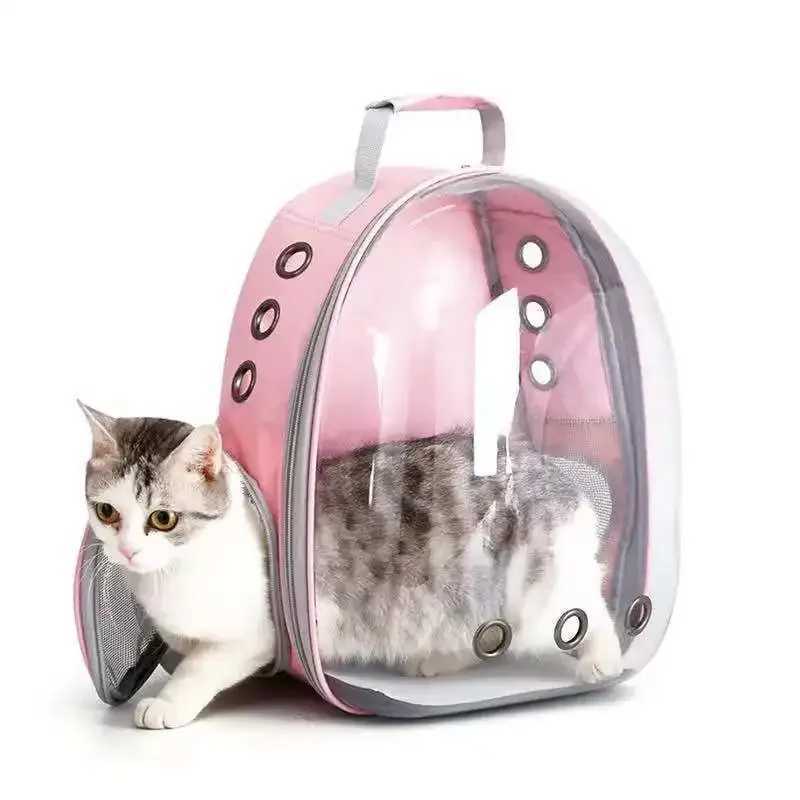 Pet Cat Carrying Bag Space Pet Backpacks Breathable Portable Transparent Backpack Puppy Dog Transport Carrier Space Capsule Bags C251013