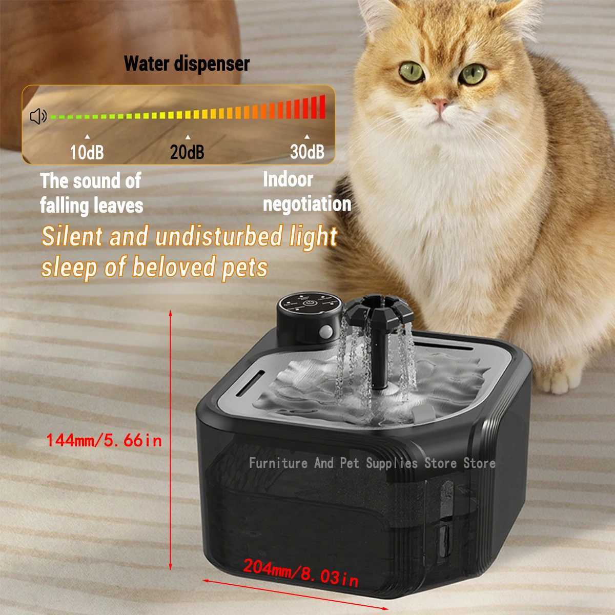 Wireless Automatic Cat Water Fountain 3600mAh 2800ML Pet Water Dispenser For Dog Cat Infrared Sensor Smart Pet Drinkier Fountain C251013