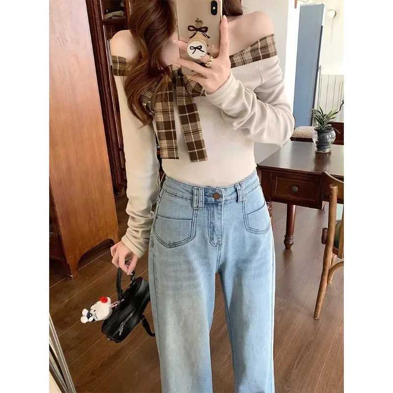 Womens High Waist Wide Leg Jeans Vintage Baggy Denim Pants With Pockets Comfortable Straight Leg Streetwear Fashion TrousersT251013