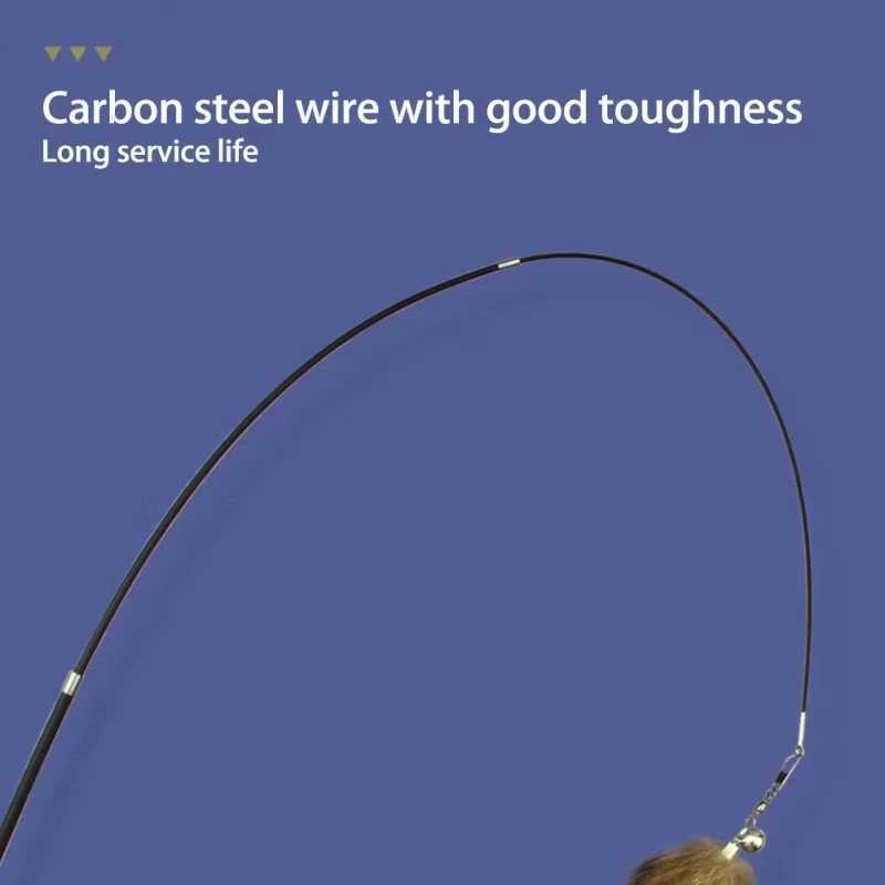 Pet Fun Teasing Cat Stick Cat Stick Fox Fur Toy Chasing Playing Gift Good Toughness Feather Stick Cat Toy C251013