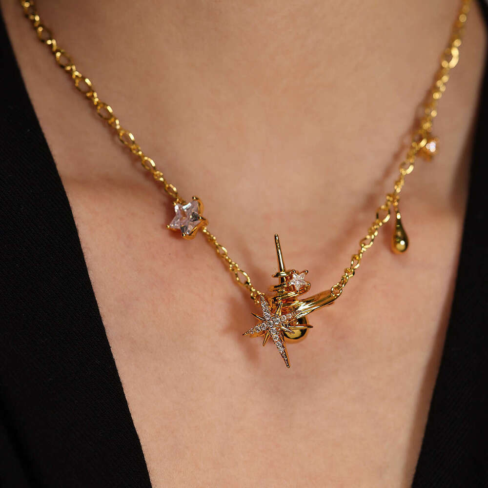 Necklace Designer Luxury jewelry for Women men Starlight Surrounding Zircon inlay Copper plated with 18K gold silver Sweet Cool Fashion Unique Festiva