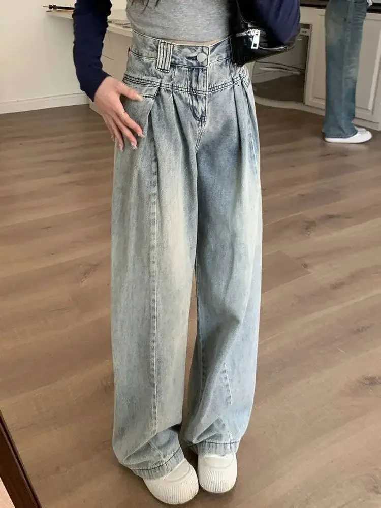 Straight Leg Women Jeans Y2K Style Slim Fit Casual Trousers High Waist Loose Baggy Pants Retro Vintage Streetwear FashionT251013